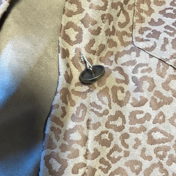 Animal Print Jacket Chicos Gray Cheetah Leopard Contemporary Edgy Glam Modern - Picture 14 of 16